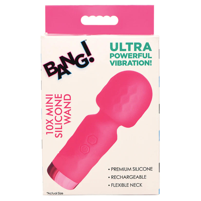 NEW - Bang 10X Mini Silicone Wand-Pink