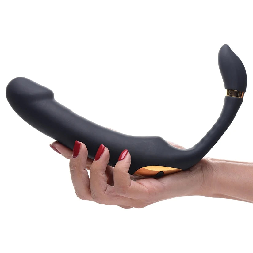 NEW - Inmi 10x Pleasure Pose Come Hither Silicone Vibrator with Poseable Clit Stim