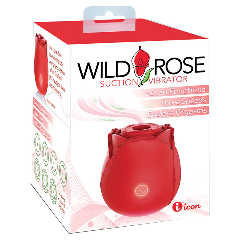 Wild Rose Rechargeable Silicone Suction Vibrator